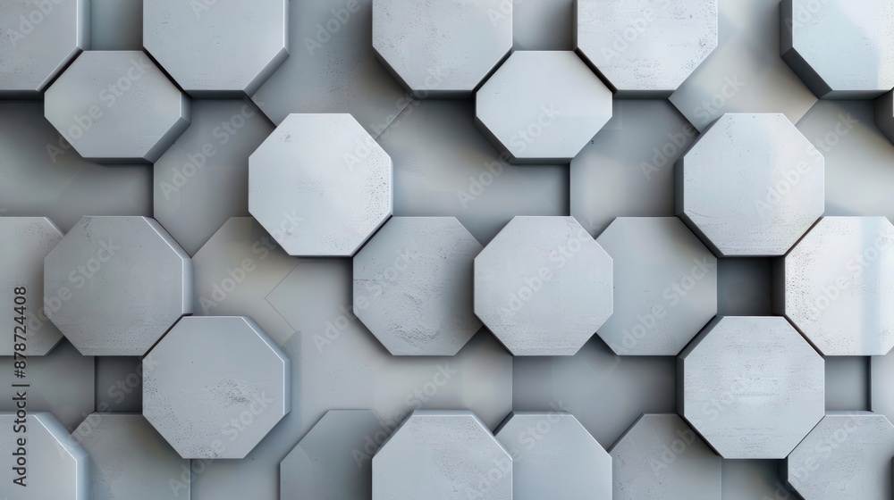 An abstract background of geometric patterns with tonal textures, featuring interlocking hexagons in shades of grey with subtle variations in texture An abstract background of geometric patterns with tonal textures, featuring interlocking hexagons in shades of grey with subtle variations in texture