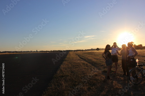 Riding in the sunset