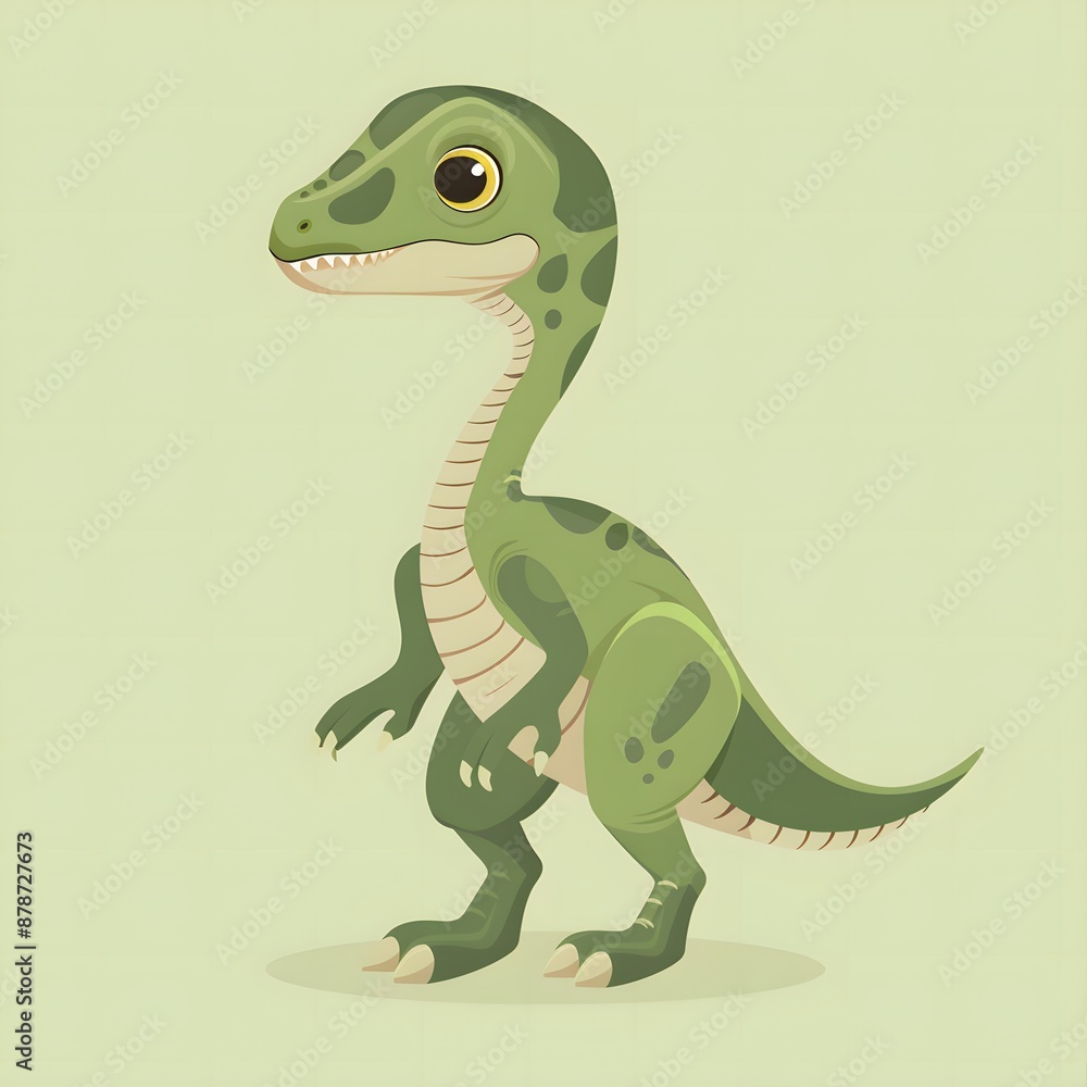 Fototapeta premium Cute dinosaur in flat vector style