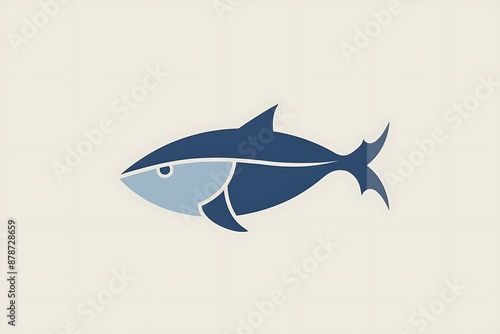 A minimalist fish icon with a ripple effect, embodying life and the aquatic world