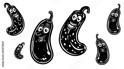 Pickle vector black and white,pickle