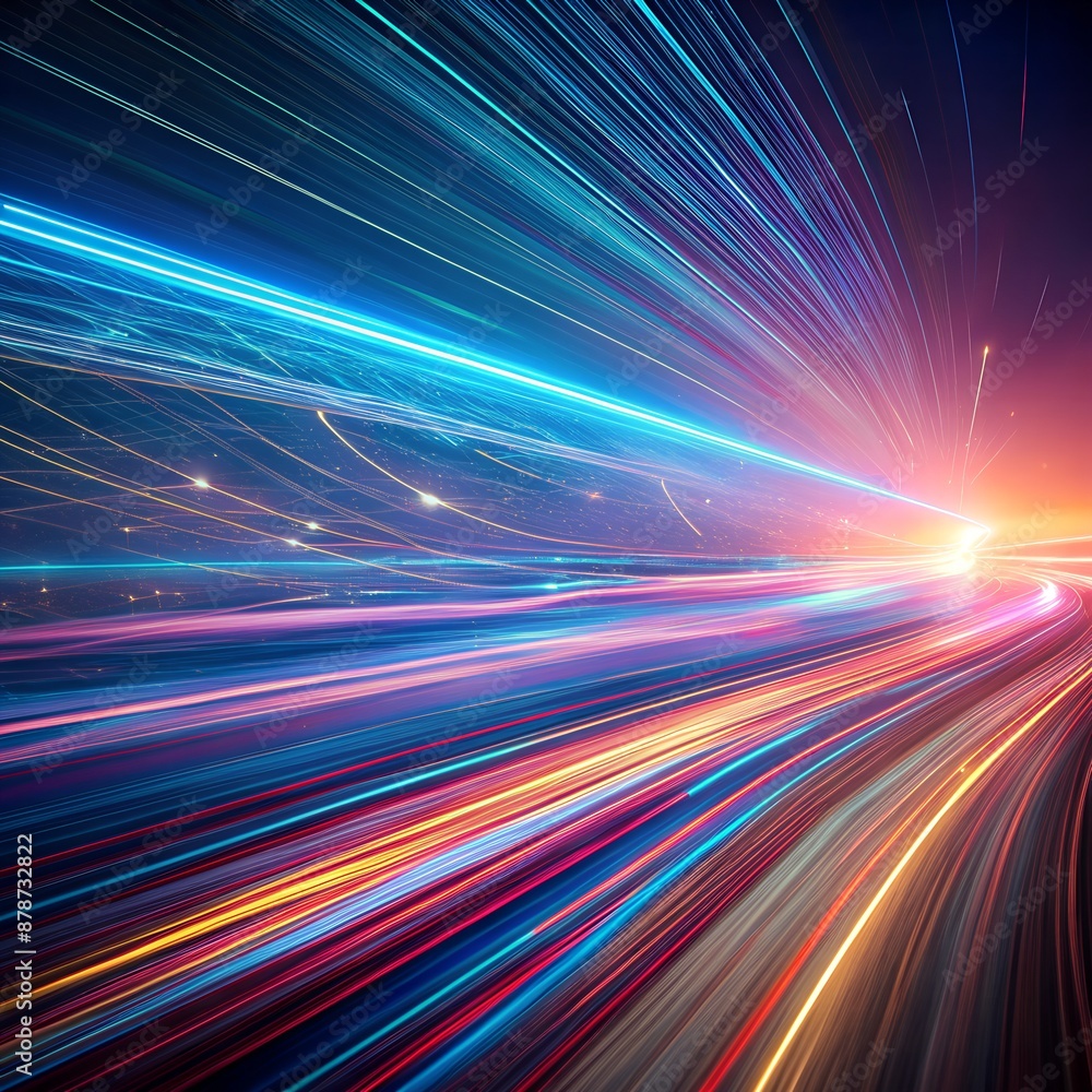 Abstract Light Streaks with Dynamic Movement and Gradient Effects Abstract Light Streaks with Dynamic Movement and Gradient Effects