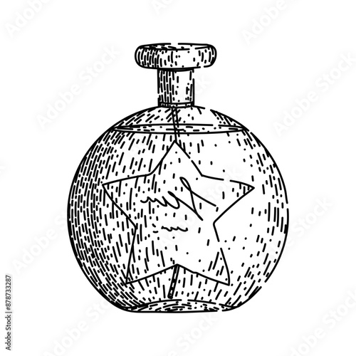 spray perfum bottle female hand drawn. parfum beauty, product floral, woman set spray perfum bottle female vector sketch. isolated black illustration