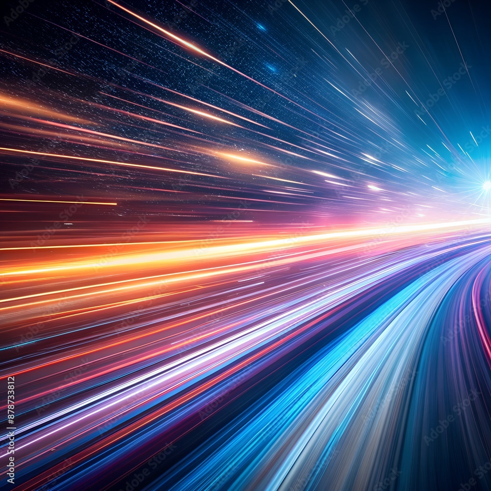 Abstract Light Streaks with Dynamic Movement and Gradient Effects Abstract Light Streaks with Dynamic Movement and Gradient Effects