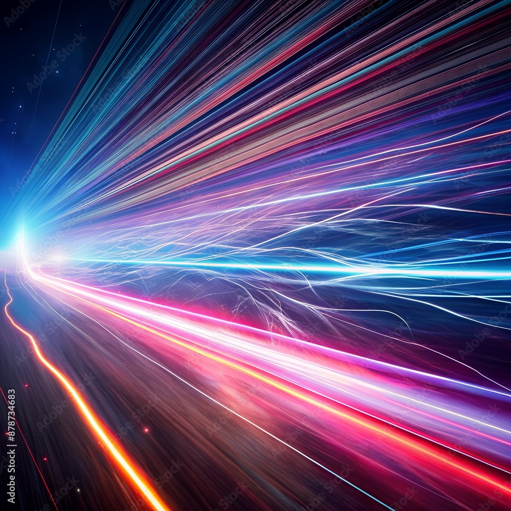 Abstract Light Streaks with Dynamic Movement and Gradient Effects Abstract Light Streaks with Dynamic Movement and Gradient Effects