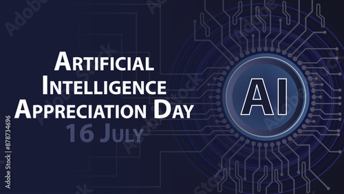 Artificial Intelligence Appreciation Day vector banner design illustration 