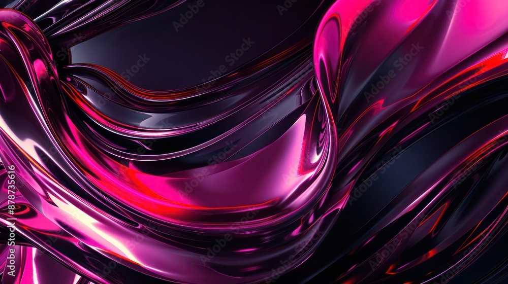 An abstract background featuring fluid, flowing lines in contrasting colors of vibrant neon pink and deep black, creating a dynamic and eye-catching scene that mimics the appearance of liquid art. An abstract background featuring fluid, flowing lines in contrasting colors of vibrant neon pink and deep black, creating a dynamic and eye-catching scene that mimics the appearance of liquid art.