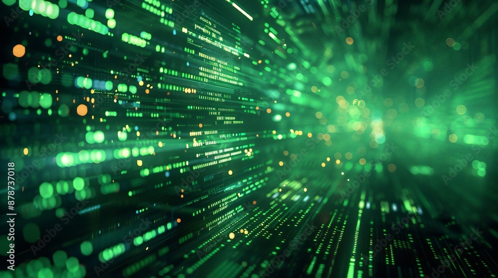Futuristic Neon Matrix with Flowing Green Codes for Cyber Inspired Computer and Software Product Concepts Futuristic Neon Matrix with Flowing Green Codes for Cyber Inspired Computer and Software Product Concepts