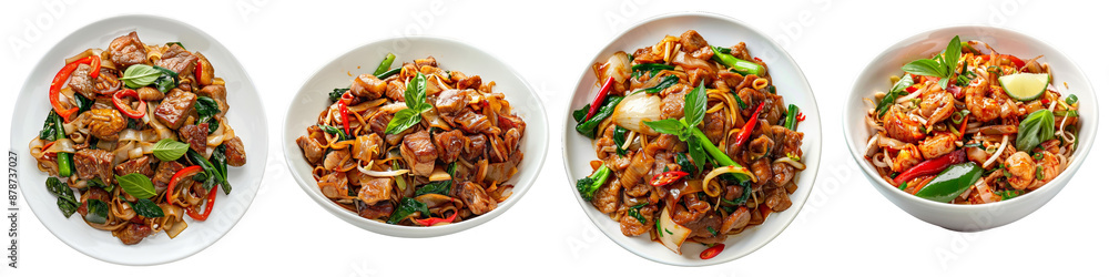 Pad Kee Mao Moo Krob or Stir Fried Noodles with Crispy Pork clipart collection, symbol, logos, icons isolated on transparent background Pad Kee Mao Moo Krob or Stir Fried Noodles with Crispy Pork clipart collection, symbol, logos, icons isolated on transparent background