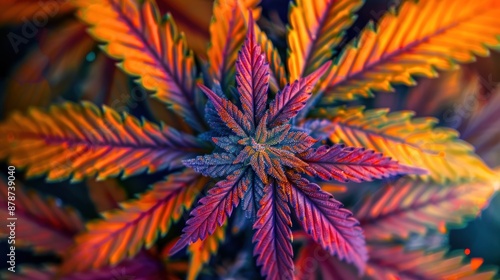 colorful marijuana cannabis leaf background