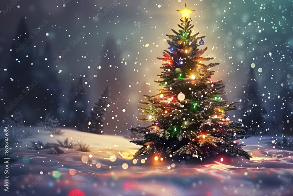 Fototapeta premium christmas tree illustration