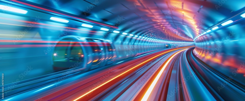 banner hyperloop train speeding through a transparent tunnel at incredible speeds banner hyperloop train speeding through a transparent tunnel at incredible speeds