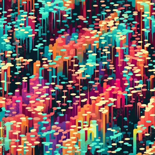 A vibrant surreal seamless ...