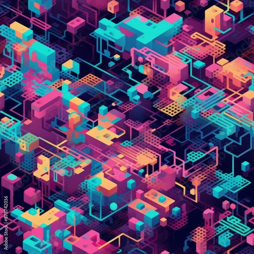A vibrant surreal seamless ...