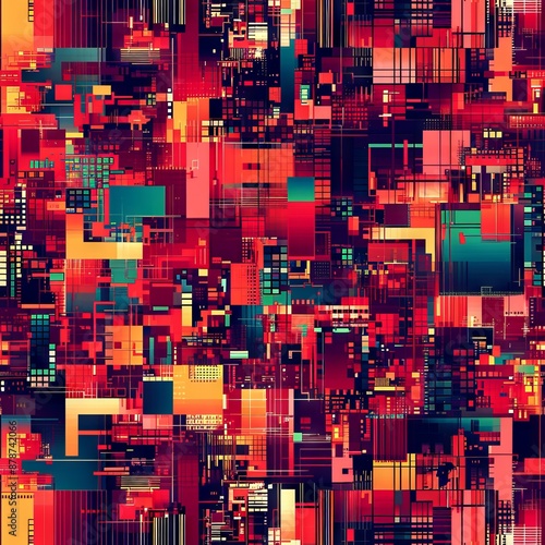 A vibrant surreal seamless ...