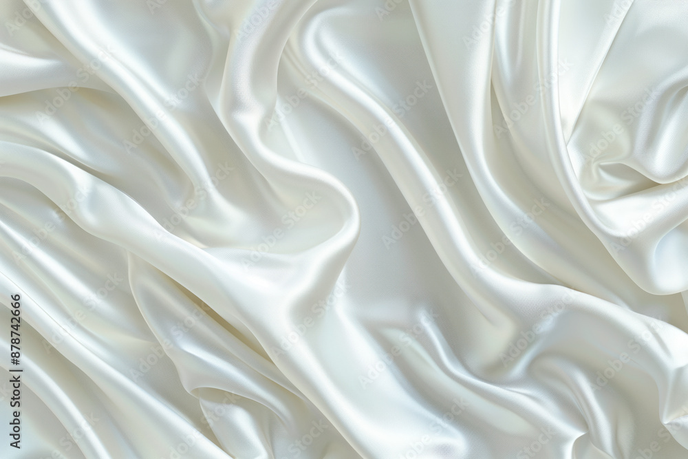 Soft and smooth white silk fabric for a luxurious design Soft and smooth white silk fabric for a luxurious design