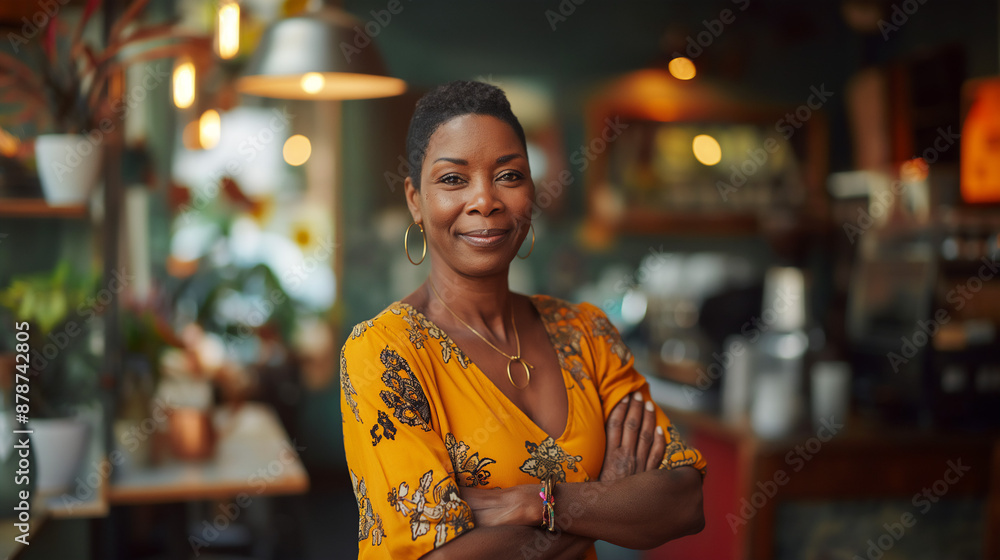 Portrait of mature professional African-American business owner, entrepreneur, copy space Portrait of mature professional African-American business owner, entrepreneur, copy space