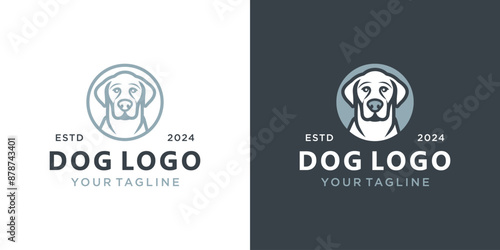 Dog Logo Design Template. Suitable For Pet Grooming, Training and Pet Shops. Vector illustration.