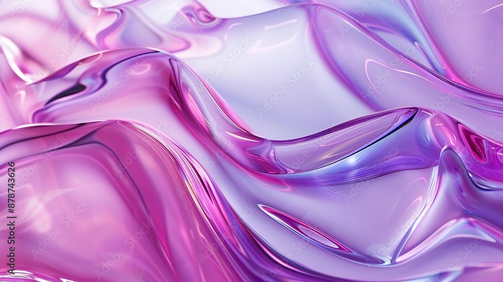 Glass wavy layers with frozen structure abstract background in pink and purple colors Glass wavy layers with frozen structure abstract background in pink and purple colors
