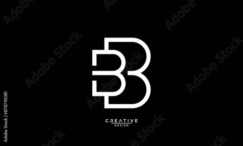 B, BB, Abstract Letters Logo Monogram