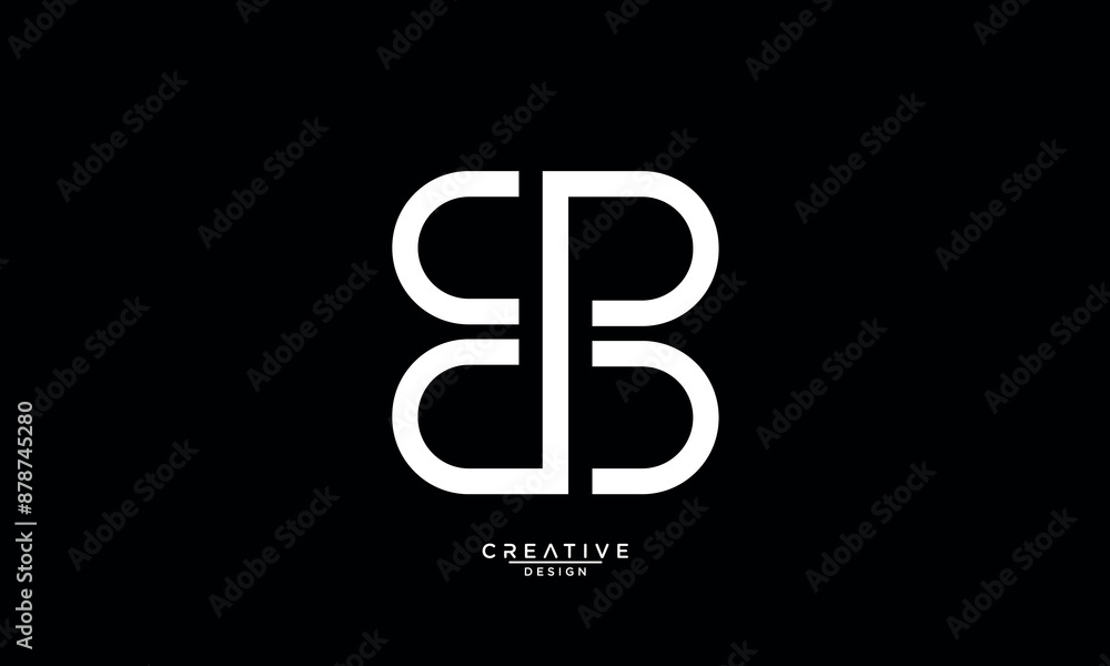 B, BB, Abstract Letters Logo Monogram B, BB, Abstract Letters Logo Monogram