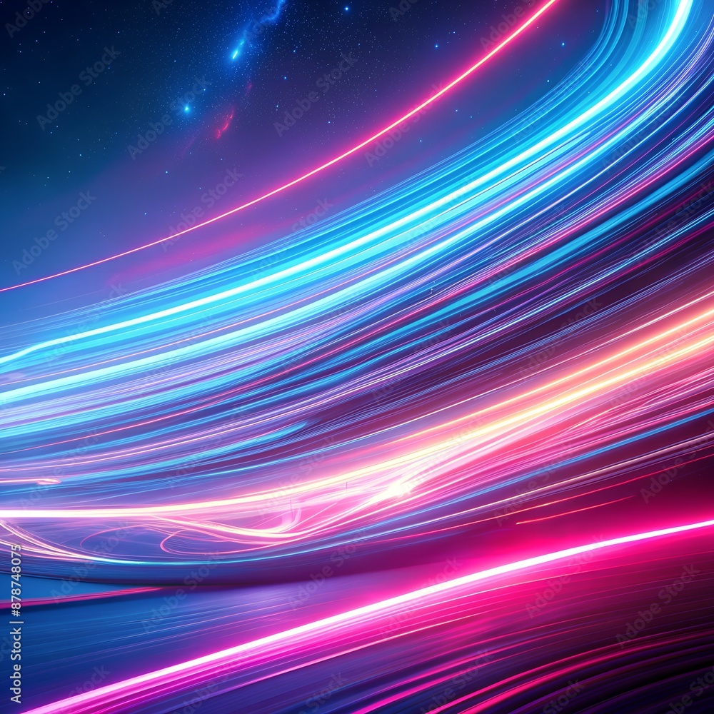 Abstract Light Streaks with Dynamic Movement and Gradient Effects Abstract Light Streaks with Dynamic Movement and Gradient Effects
