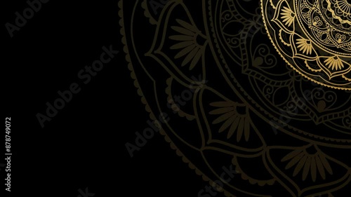 mandala animation, luxury mandala effect, mandala background, golden magic flower footage, abstract golden mandala background animation, ramadan, arabic islam, 3d rendering, 4k backgrounds