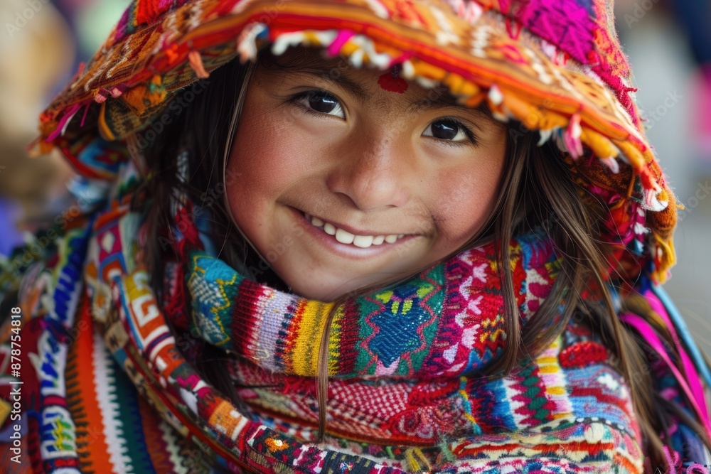 Aymara girl smiling Aymara girl smiling