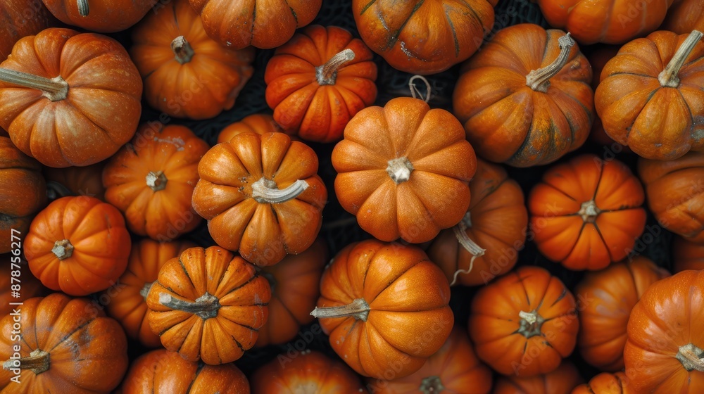 Halloween concept, background, a lot of pumpkins top view Halloween concept, background, a lot of pumpkins top view