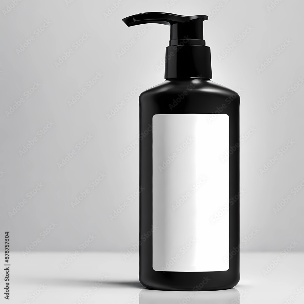 Elegant shampoo bottle without label