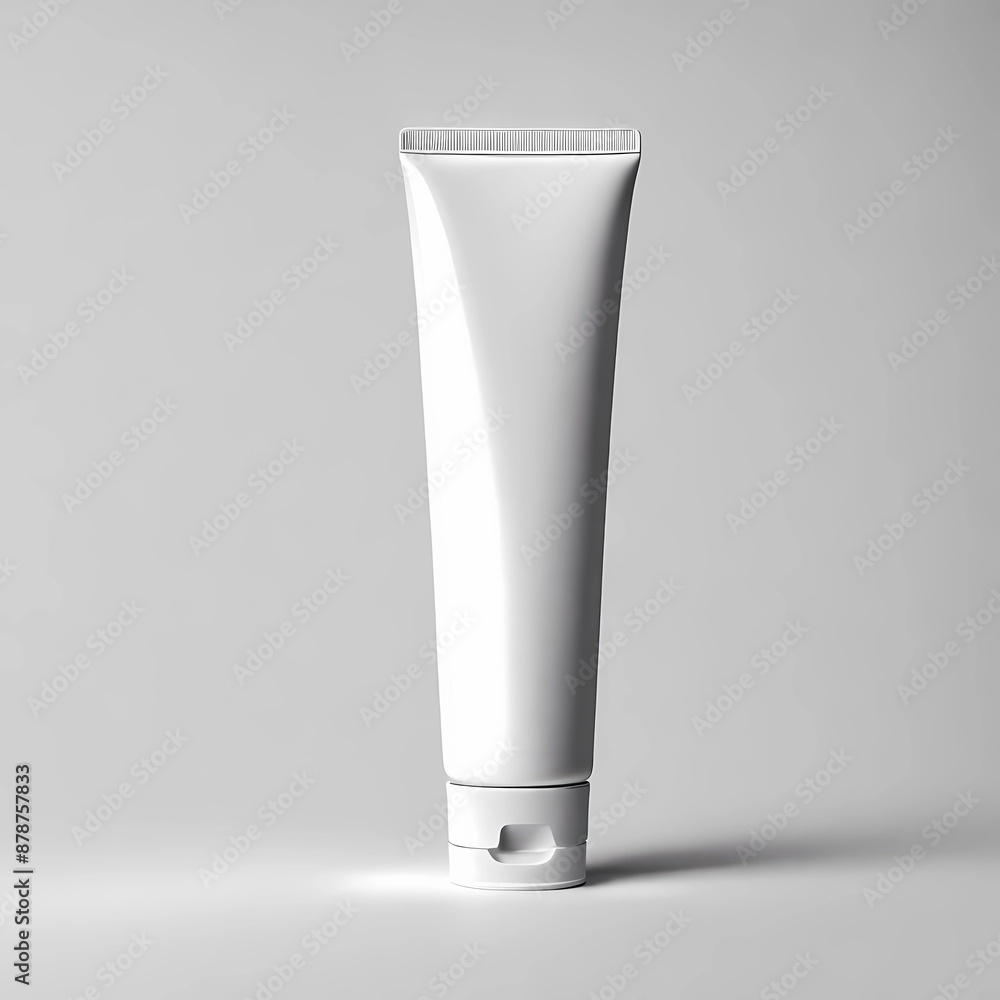 Elegant white tube of cream without label Elegant white tube of cream without label