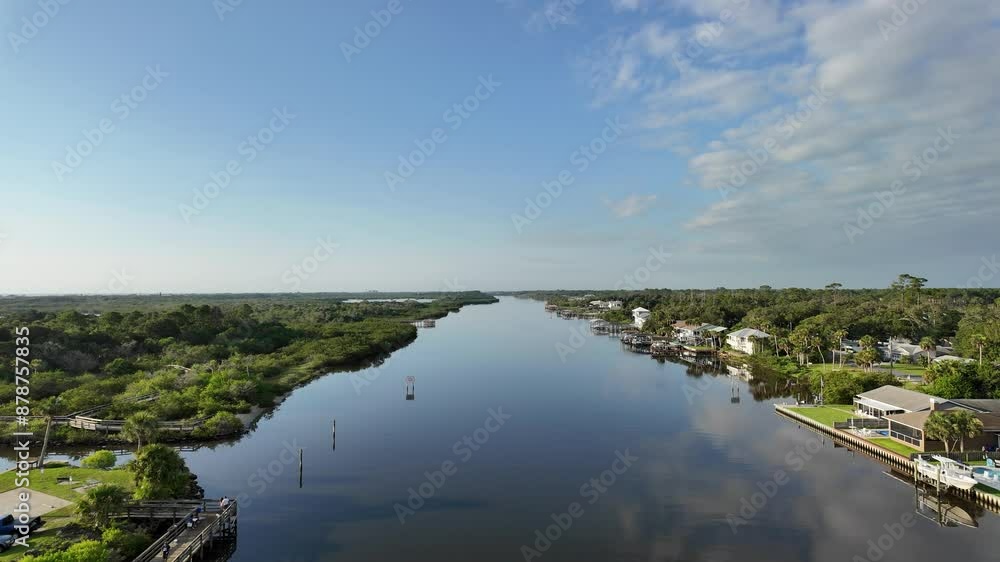 Aerial view of Halifax river at Moody Blvd Bridge Aerial view of Halifax river at Moody Blvd Bridge