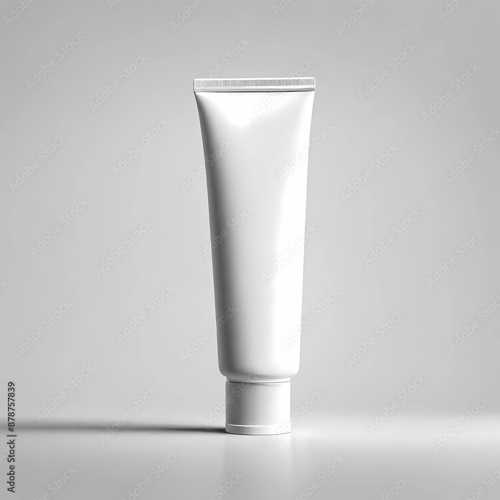 Elegant white tube of cream without label Elegant white tube of cream without label