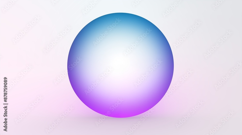 Abstract Gradient Sphere with Purple and Blue Color Transition on Soft Background Abstract Gradient Sphere with Purple and Blue Color Transition on Soft Background