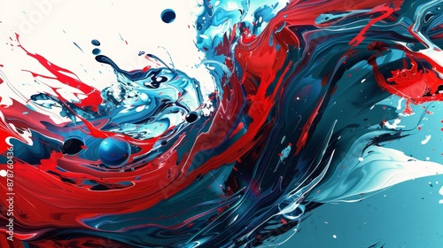 Abstract Expressionist Color Explosion Artwork