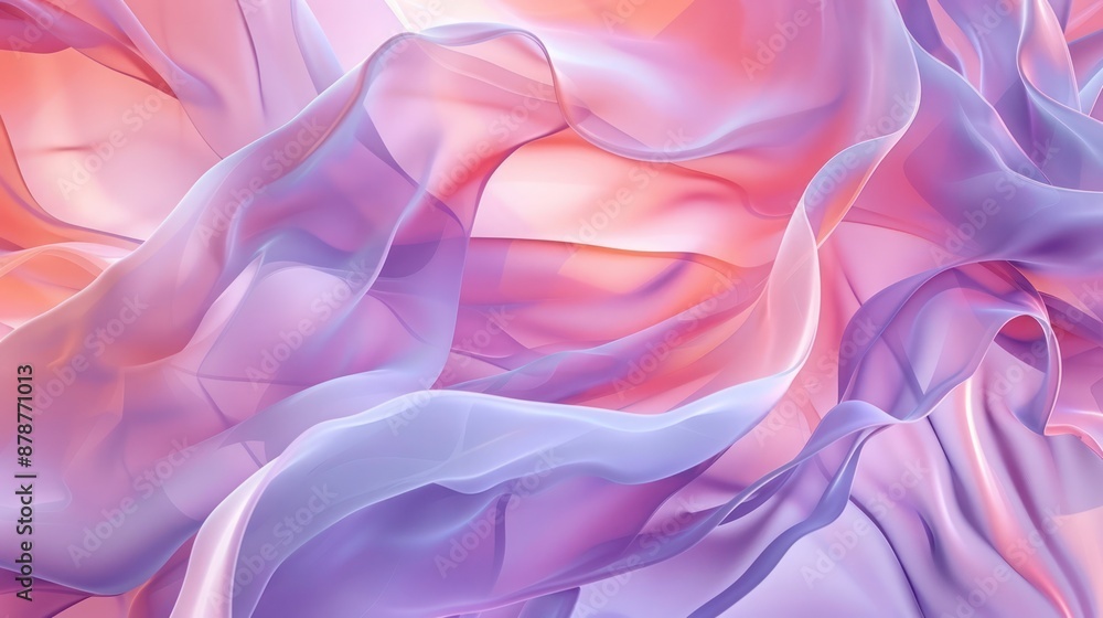 Fototapeta premium Abstract Background, a graceful blend of pastel hues with smooth, flowing forms and subtle textures, evoking a sense of serenity and elegance.