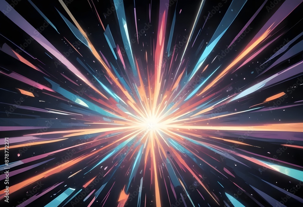 Burst flower like holographic Crystal with colorful light reflections, dark background, painting, multicolor, reflections, shiny, background, abstract, fantasy Burst flower like holographic Crystal with colorful light reflections, dark background, painting, multicolor, reflections, shiny, background, abstract, fantasy