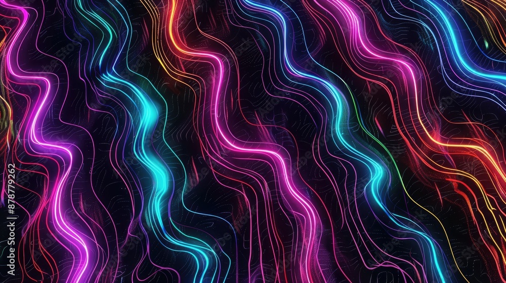 Error in signal VHS malfunction Screen distortion Colorful digital ...