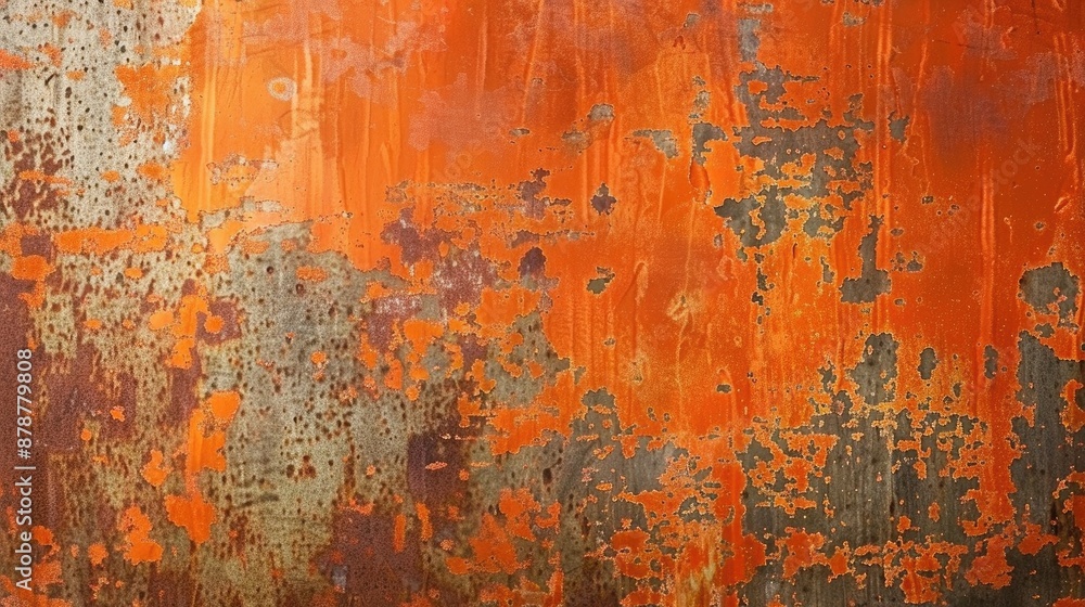 Rusty orange metal sheet with textured background and blank space Rusty orange metal sheet with textured background and blank space