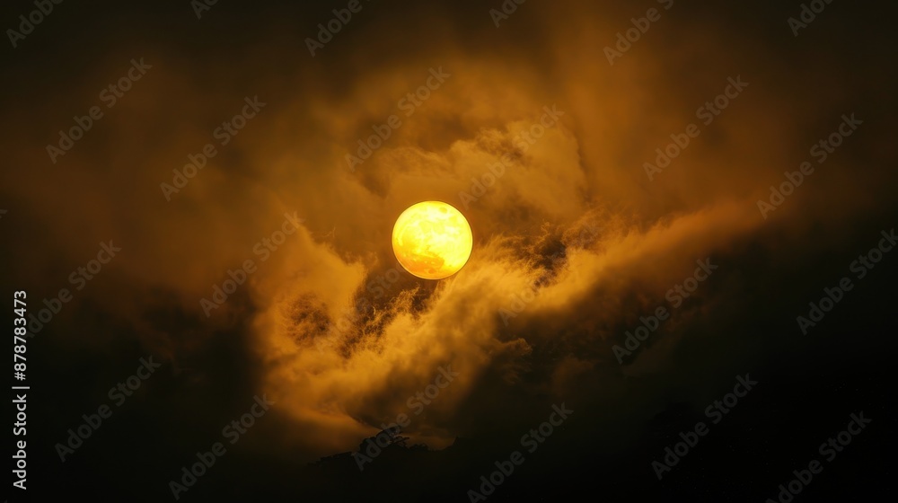 Obraz premium Sun obscured by a cloud