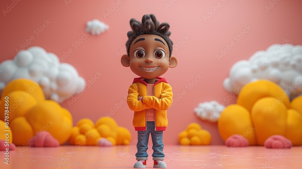 Smiling Boy in Yellow Jacket Smiling Boy in Yellow Jacket
