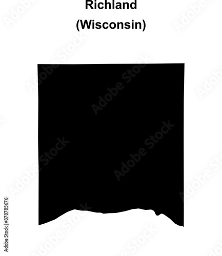 Richland County (Wisconsin) blank outline map