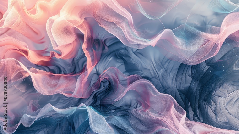 Fototapeta premium Visuals abstract senses, incorporating fluid, flowing, and relaxing imagery. abstract backgrounds. Calming Rhythms