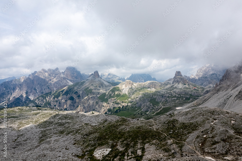 Dolomites from the sky view in the italian alps Dolomites from the sky view in the italian alps