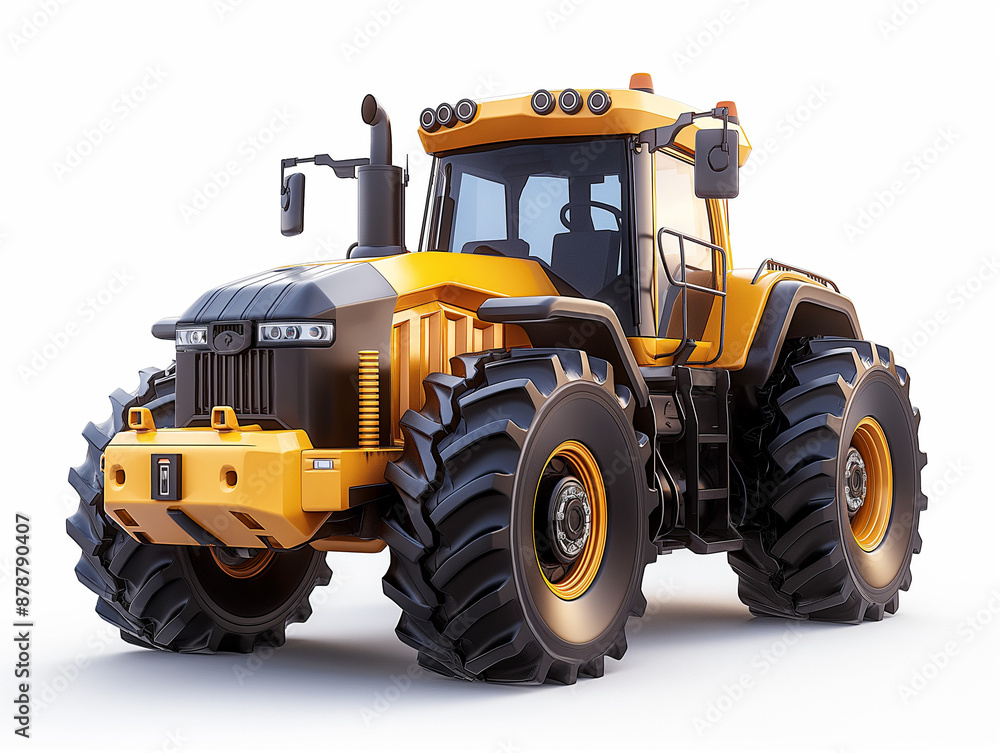 Industrial tractor isolated on a white background Industrial tractor isolated on a white background