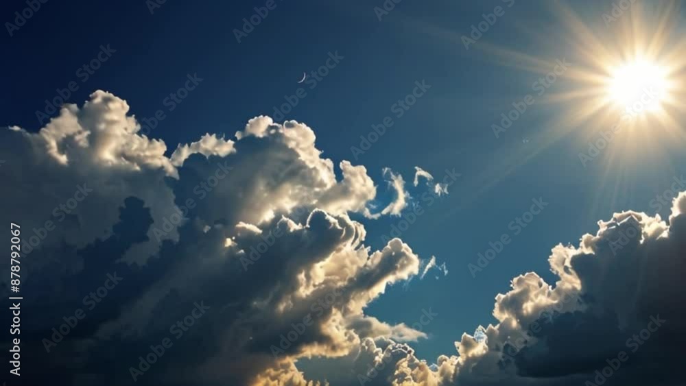 The blue sky with sun looks beautiful.. this is the beauty of nuture. The blue sky with sun looks beautiful.. this is the beauty of nuture.