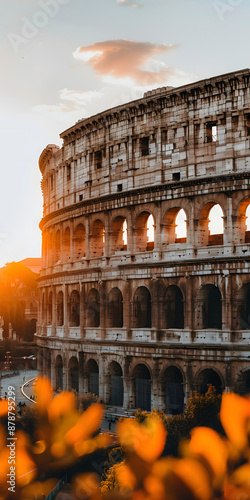 Coliseu Romano Antigo ao Pôr do Sol