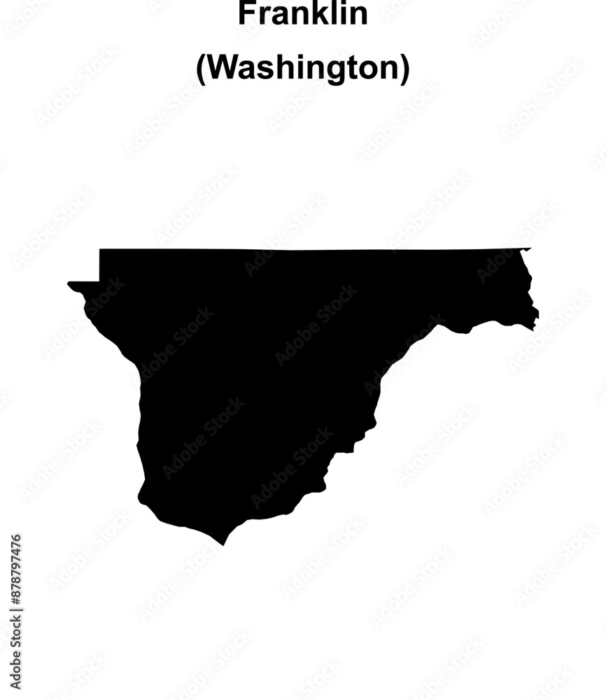 Franklin County (Washington) blank outline map Franklin County (Washington) blank outline map