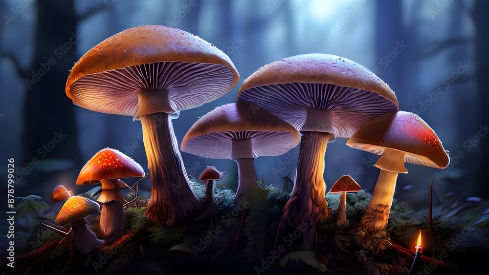 Fototapeta premium Mushrooms seen up close