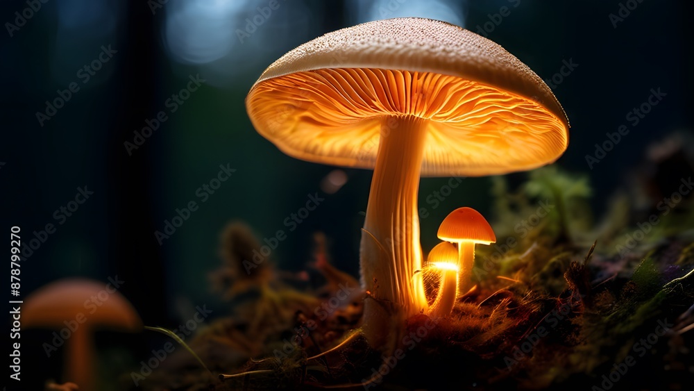 Mushrooms seen up close Mushrooms seen up close